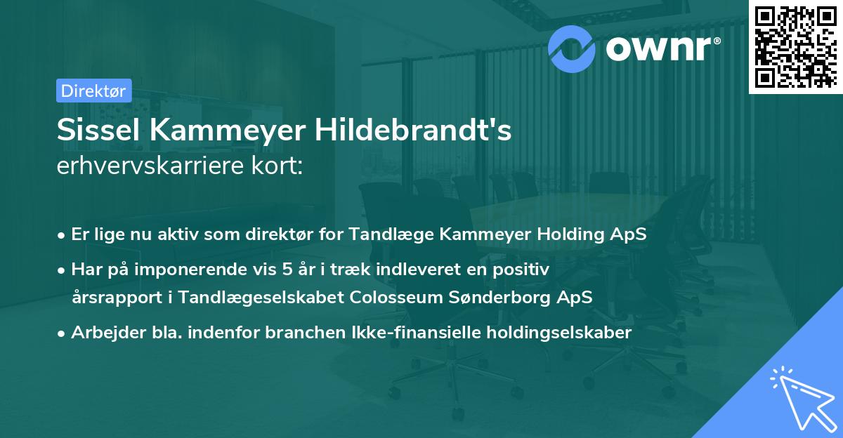 Sissel Kammeyer Hildebrandt's erhvervskarriere kort