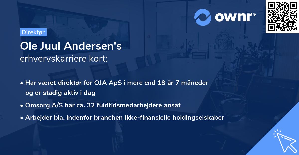 Ole Juul Andersen's erhvervskarriere kort