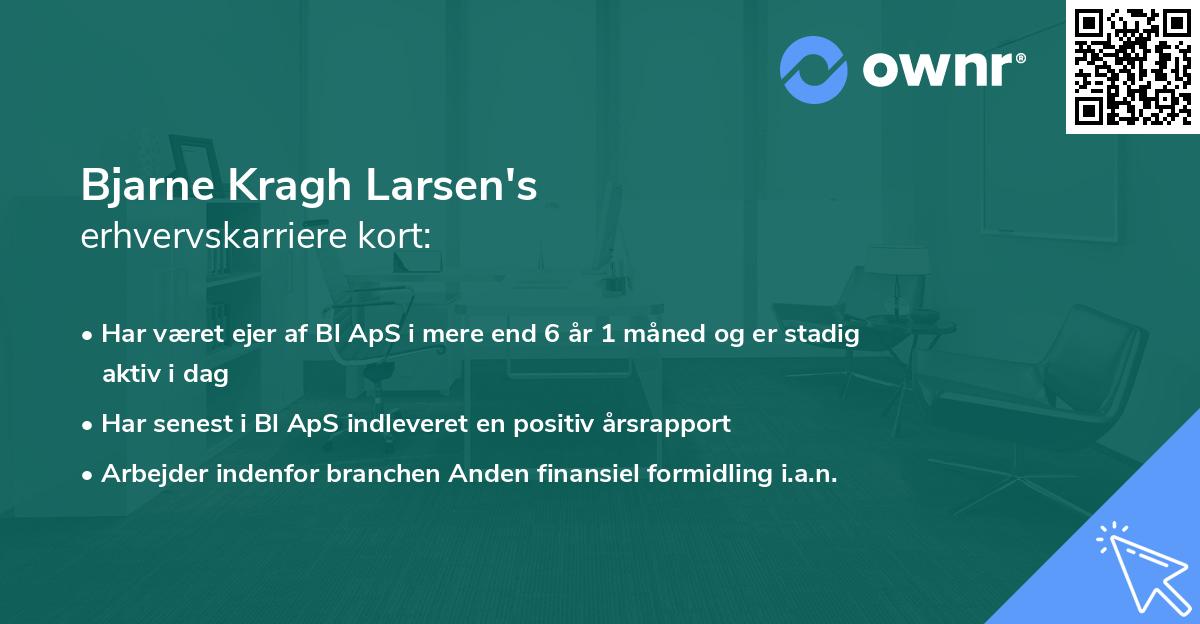 Bjarne Kragh Larsen's erhvervskarriere kort