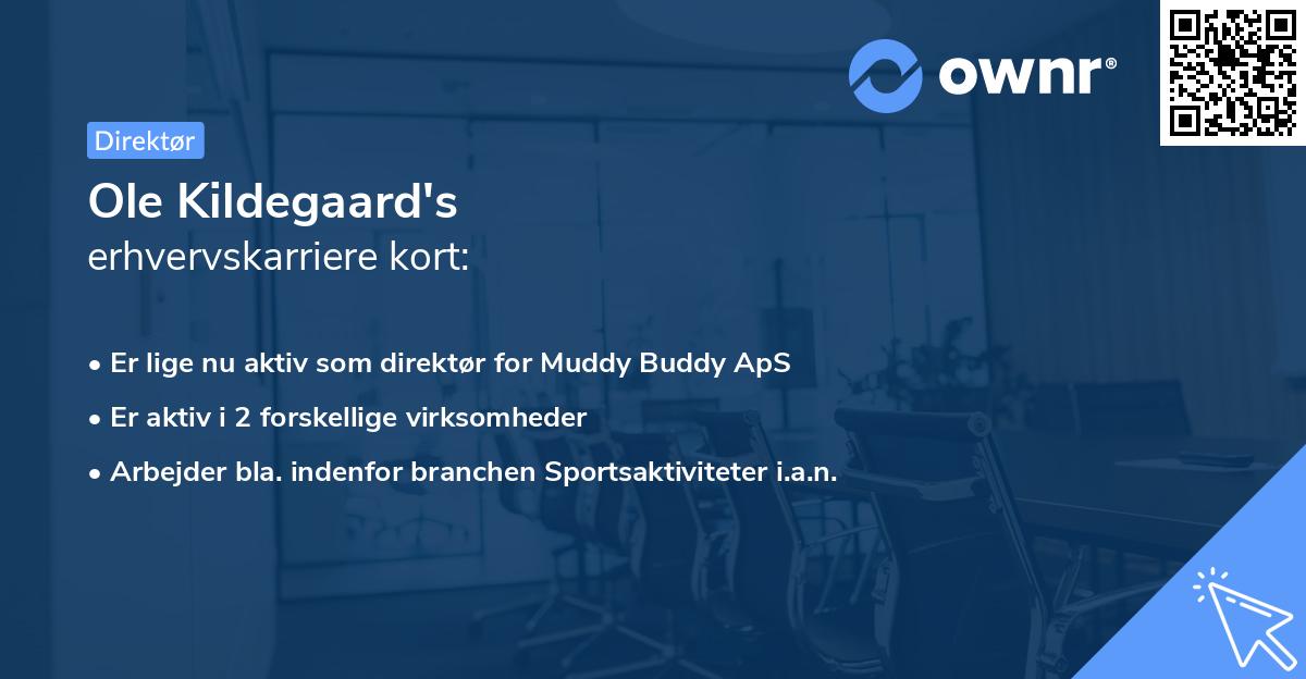 Ole Kildegaard's erhvervskarriere kort