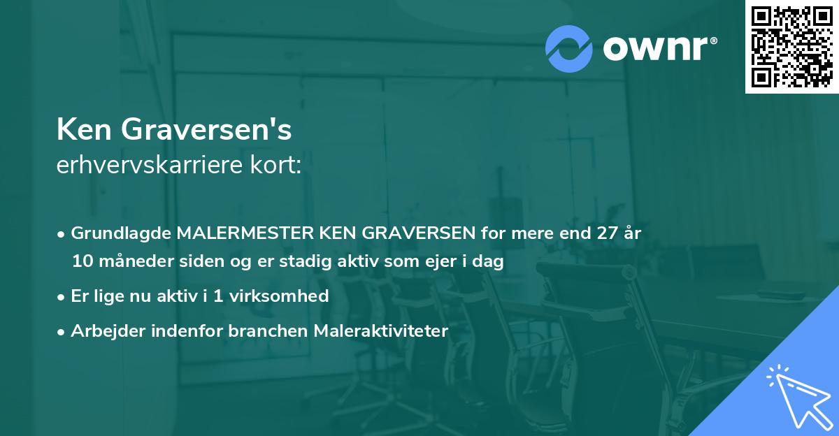 Ken Graversen's erhvervskarriere kort