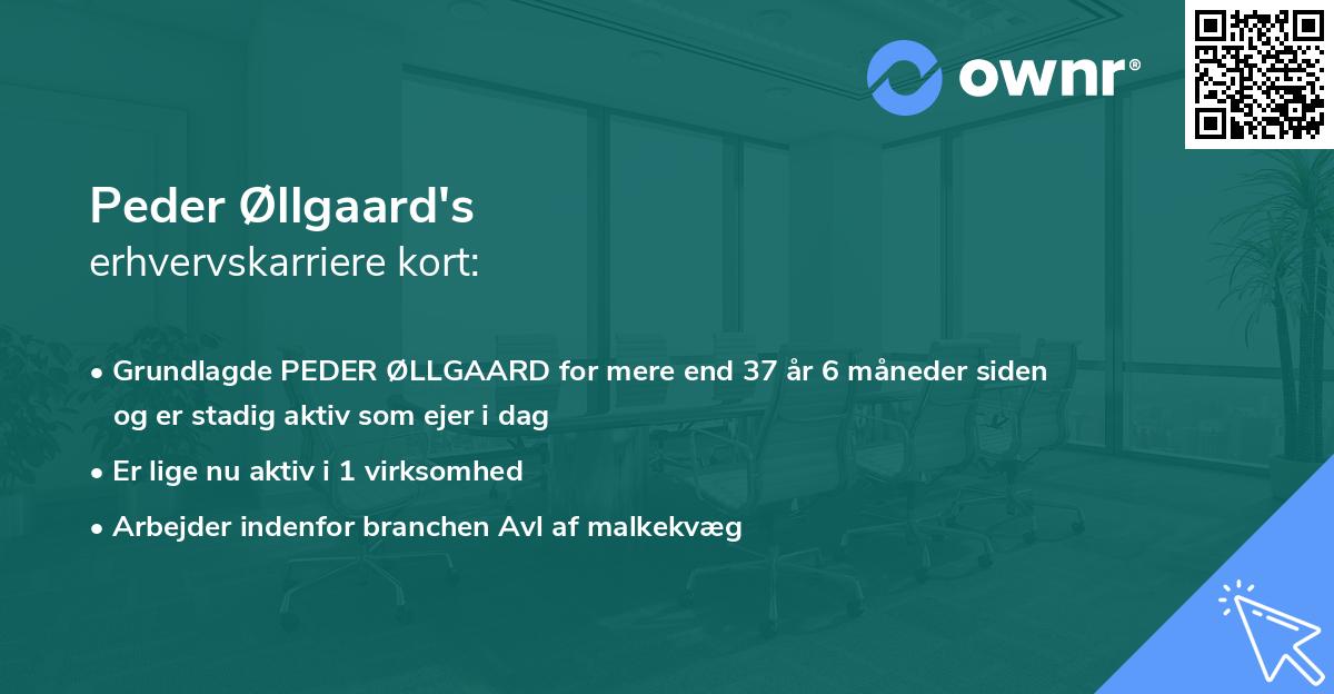 Peder Øllgaard's erhvervskarriere kort