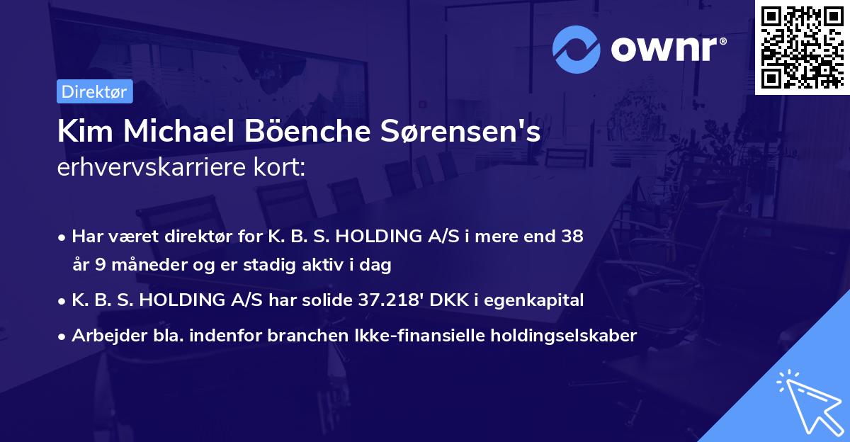 Kim Michael Böenche Sørensen's erhvervskarriere kort