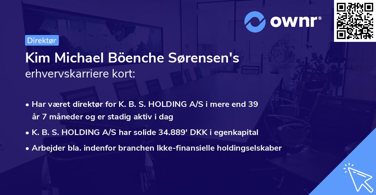 Kim Michael Böenche Sørensen's erhvervskarriere kort