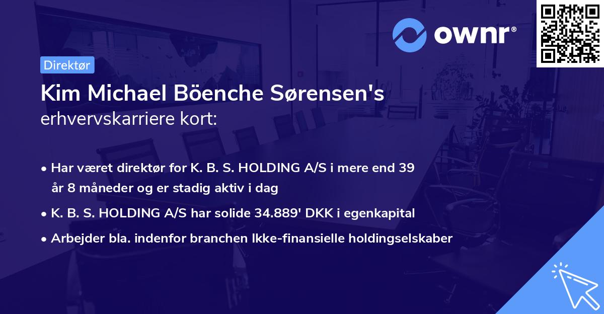 Kim Michael Böenche Sørensen's erhvervskarriere kort