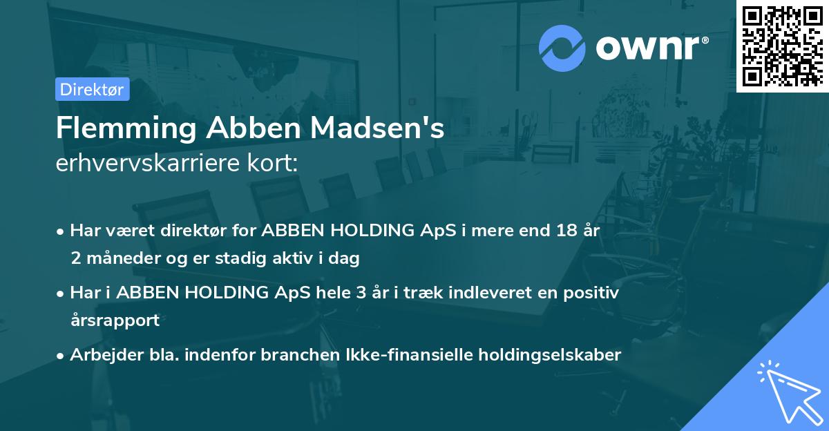Flemming Abben Madsen's erhvervskarriere kort