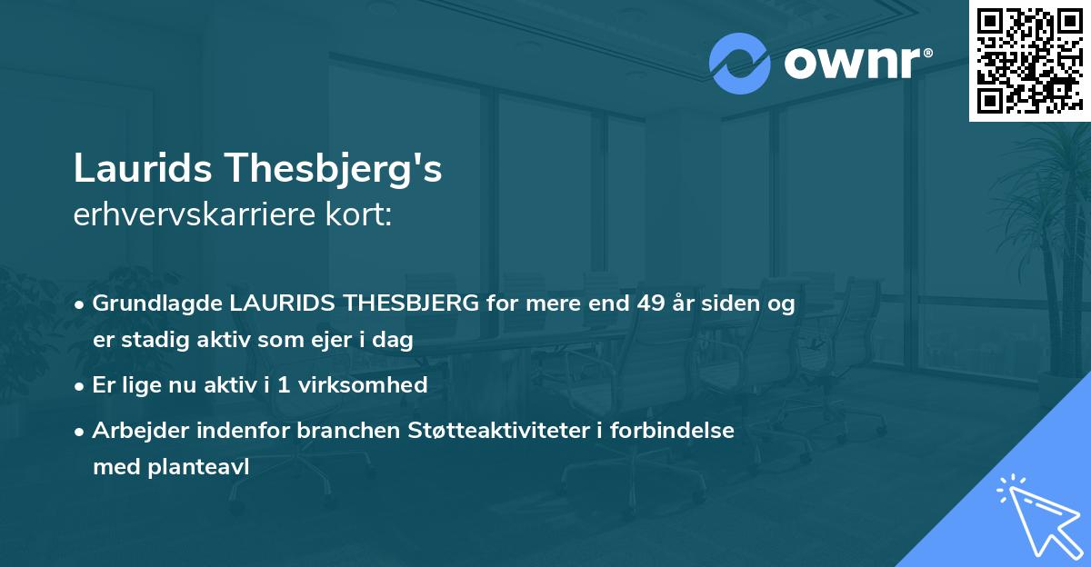 Laurids Thesbjerg's erhvervskarriere kort