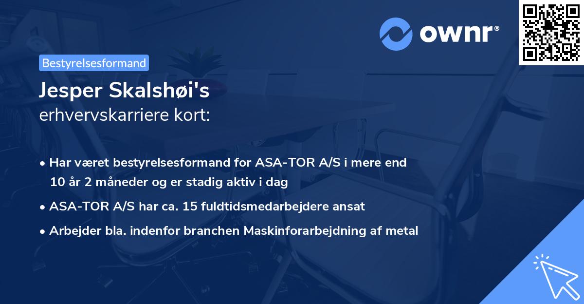 Jesper Skalshøi's erhvervskarriere kort