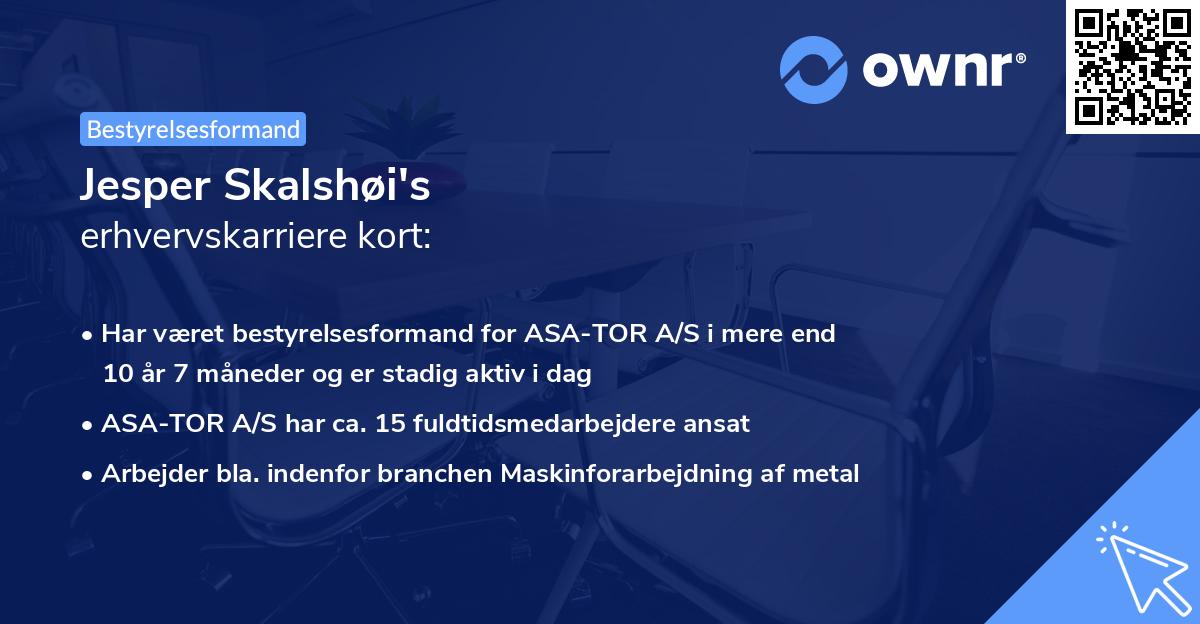 Jesper Skalshøi's erhvervskarriere kort