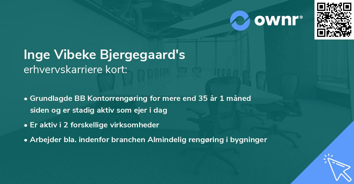Inge Vibeke Bjergegaard's erhvervskarriere kort