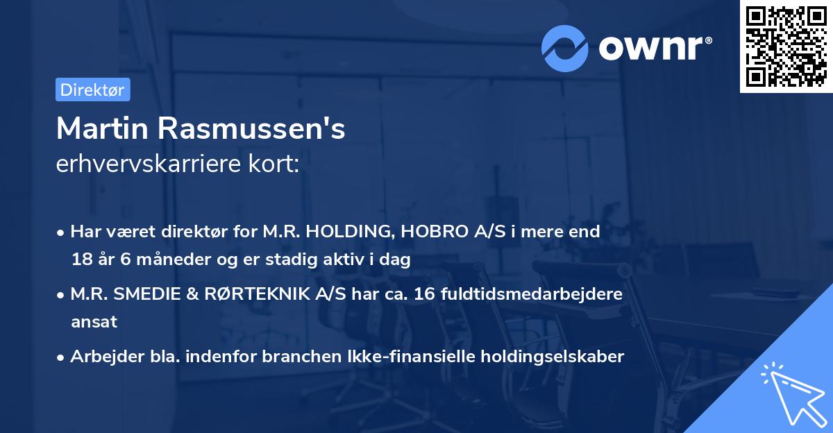 Martin Rasmussen's erhvervskarriere kort