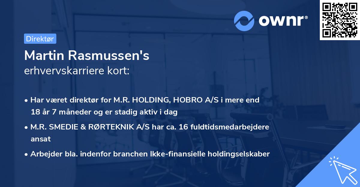 Martin Rasmussen's erhvervskarriere kort