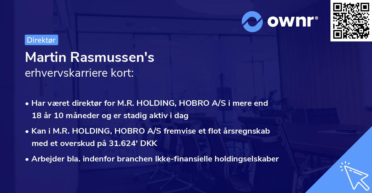 Martin Rasmussen's erhvervskarriere kort