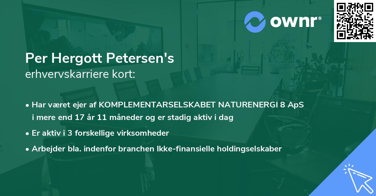 Per Hergott Petersen's erhvervskarriere kort