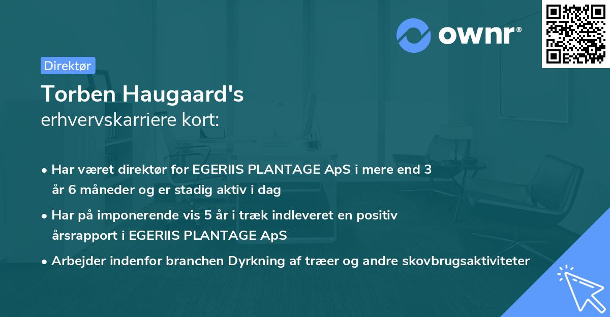 Torben Haugaard's erhvervskarriere kort