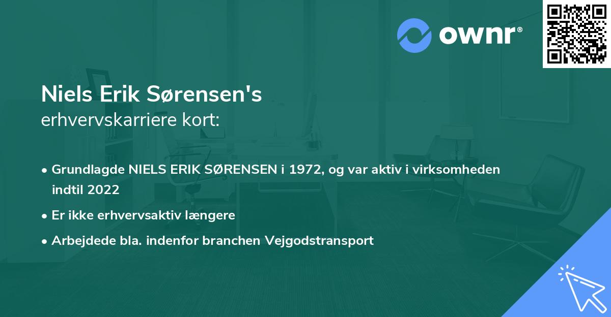 Niels Erik Sørensen's erhvervskarriere kort