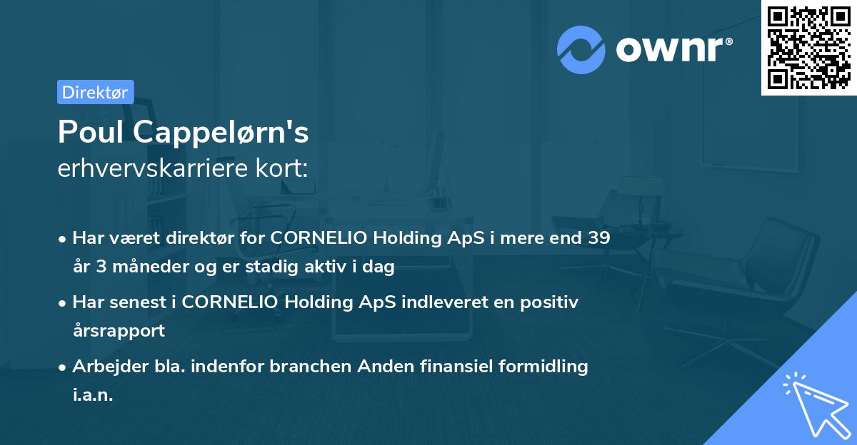 Poul Cappelørn's erhvervskarriere kort