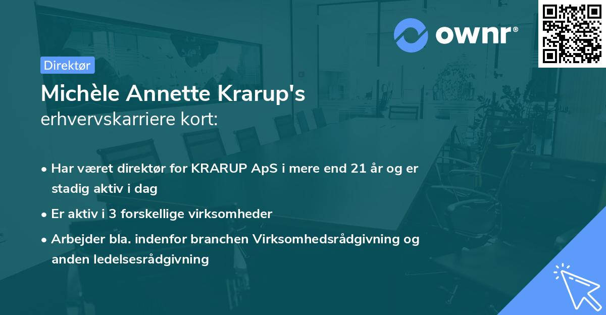 Michèle Annette Krarup's erhvervskarriere kort