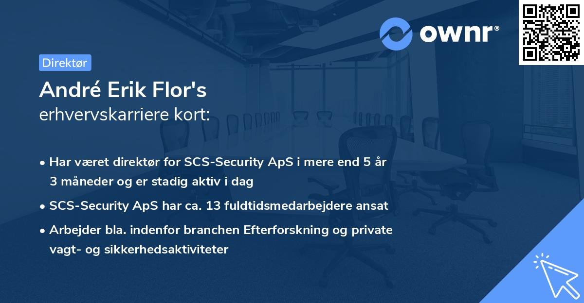André Erik Flor's erhvervskarriere kort
