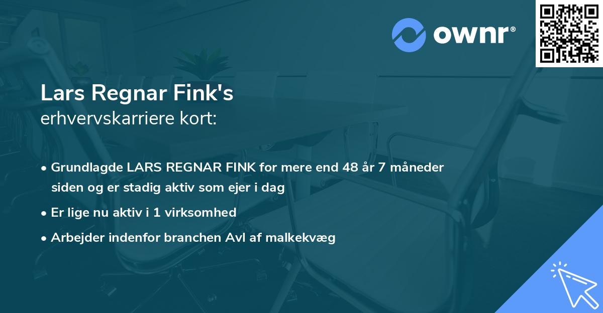 Lars Regnar Fink's erhvervskarriere kort