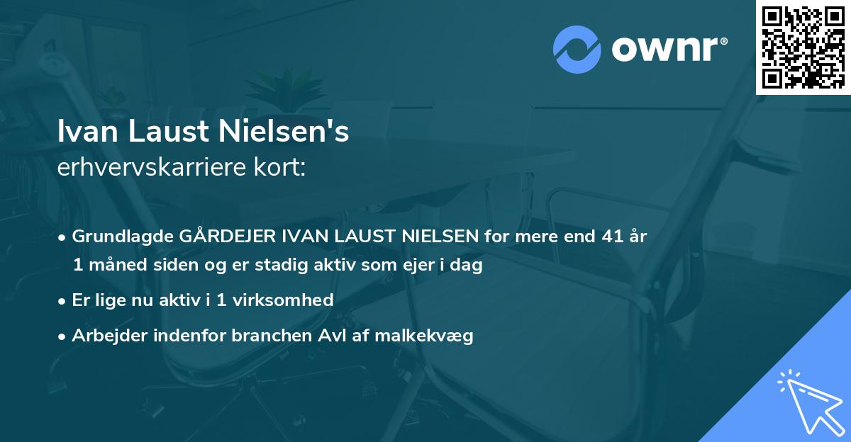 Ivan Laust Nielsen's erhvervskarriere kort
