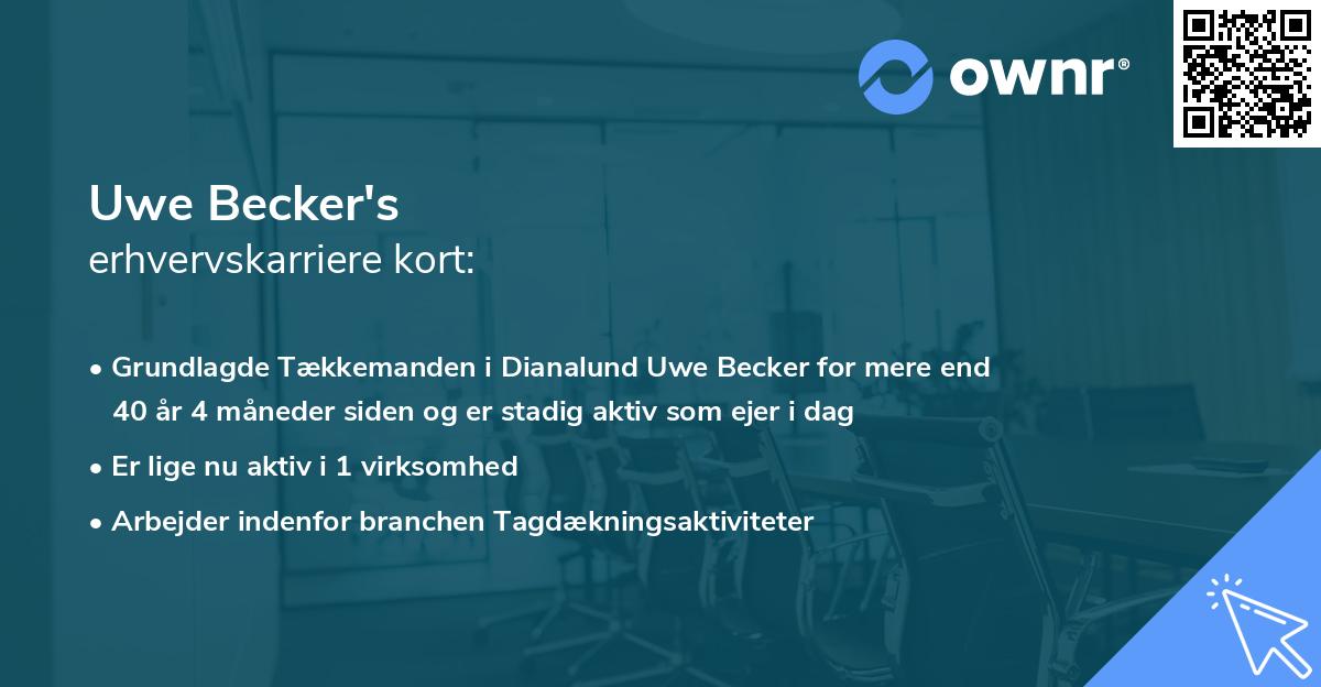 Uwe Becker's erhvervskarriere kort