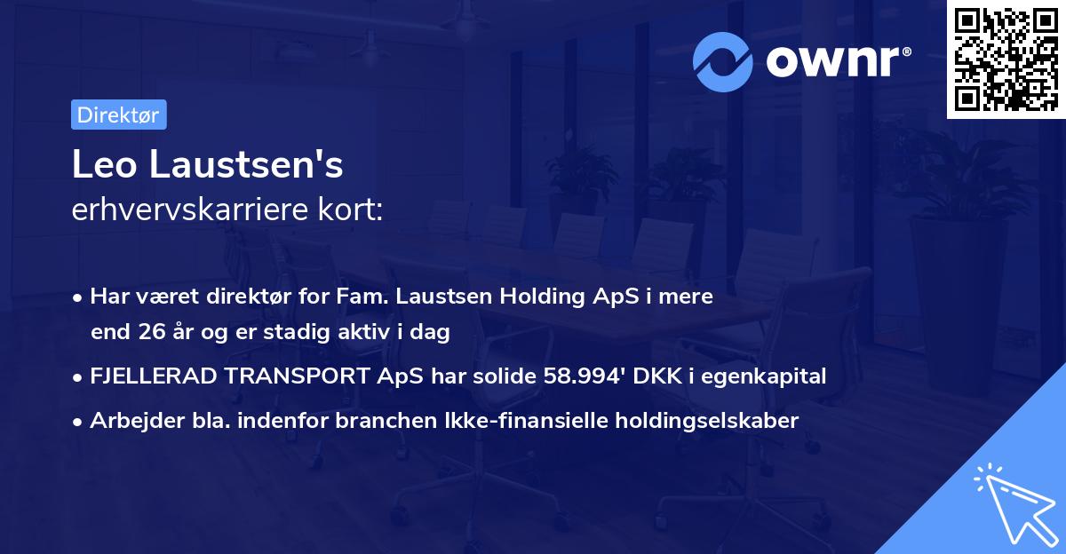 Leo Laustsen's erhvervskarriere kort