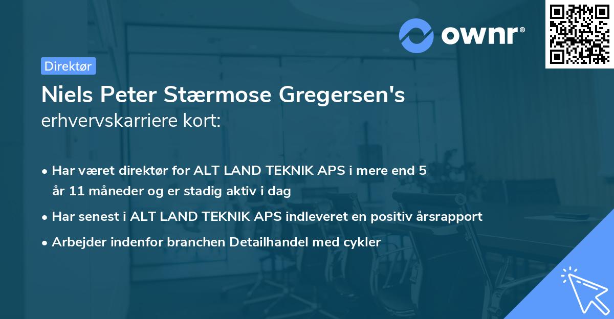 Niels Peter Stærmose Gregersen's erhvervskarriere kort