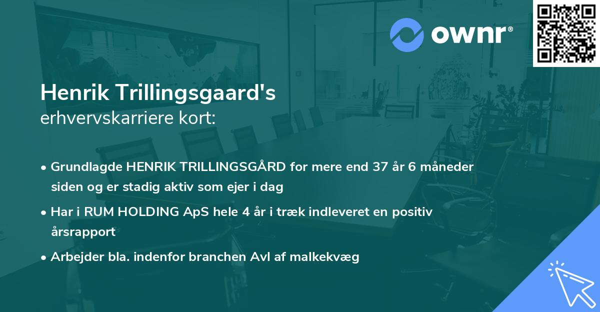 Henrik Trillingsgaard's erhvervskarriere kort