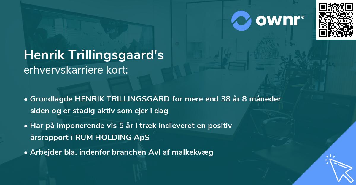 Henrik Trillingsgaard's erhvervskarriere kort