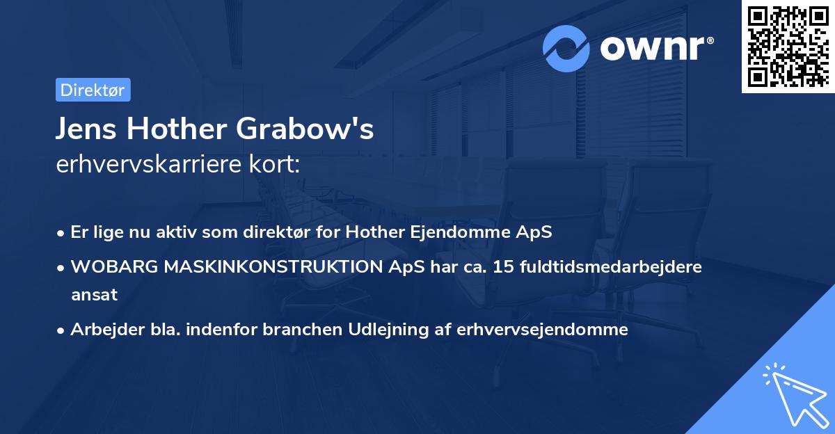 Jens Hother Grabow's erhvervskarriere kort