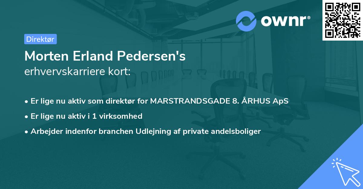 Morten Erland Pedersen's erhvervskarriere kort
