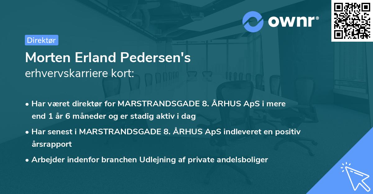 Morten Erland Pedersen's erhvervskarriere kort
