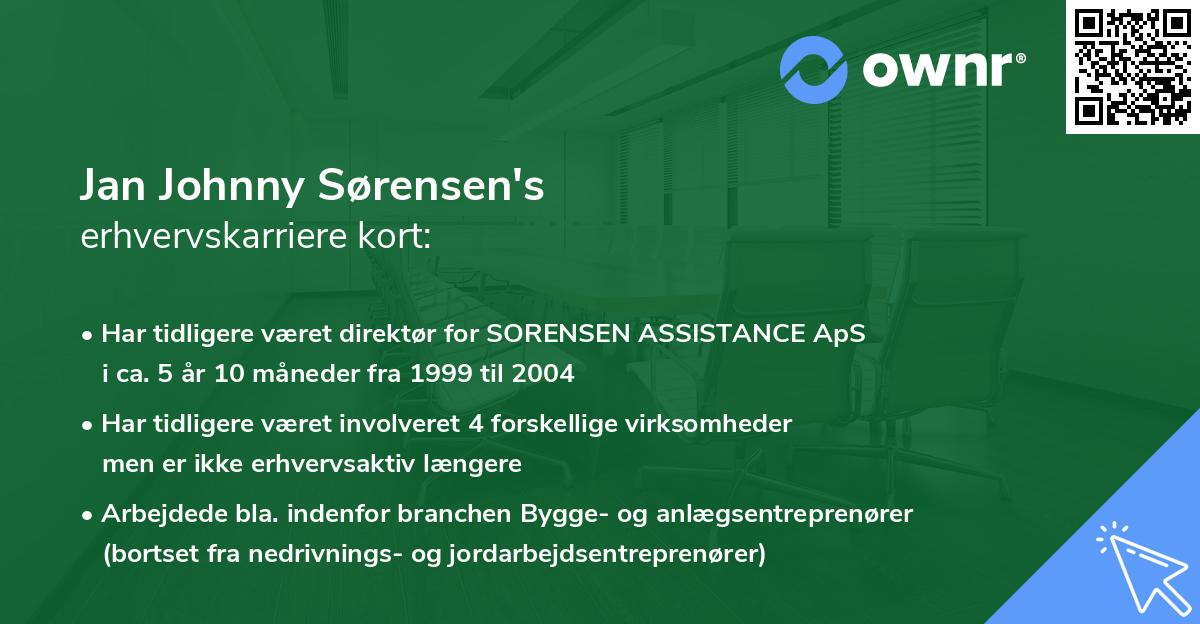 Jan Johnny Sørensen's erhvervskarriere kort