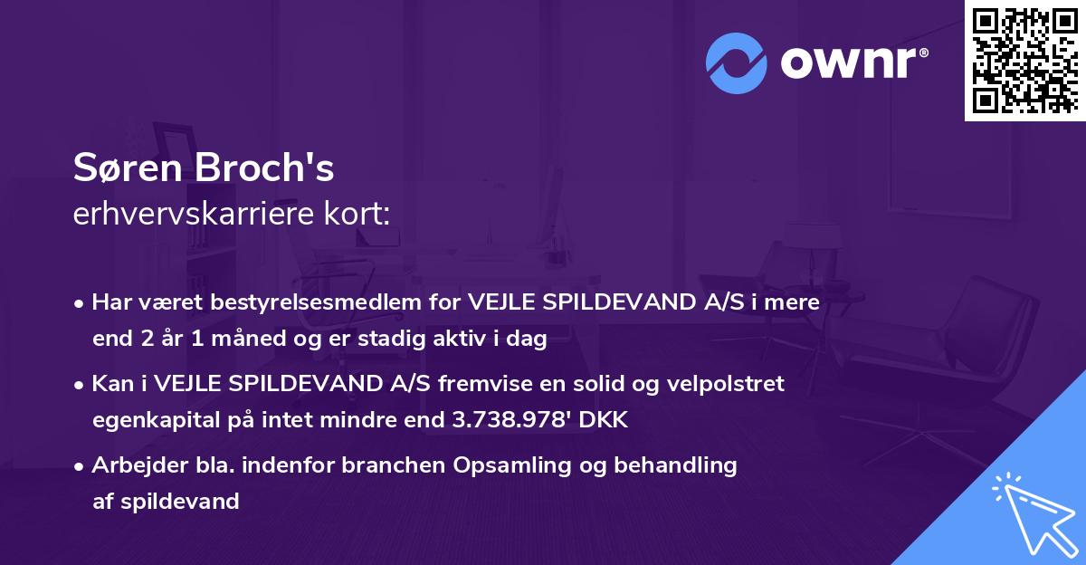 Søren Broch's erhvervskarriere kort