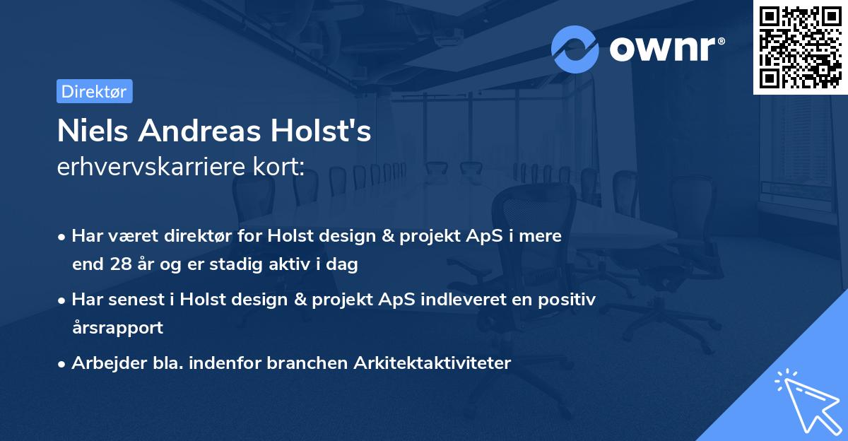 Niels Andreas Holst's erhvervskarriere kort
