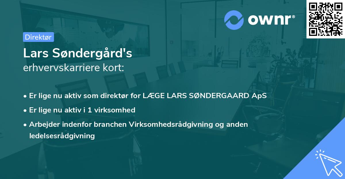 Lars Søndergård's erhvervskarriere kort