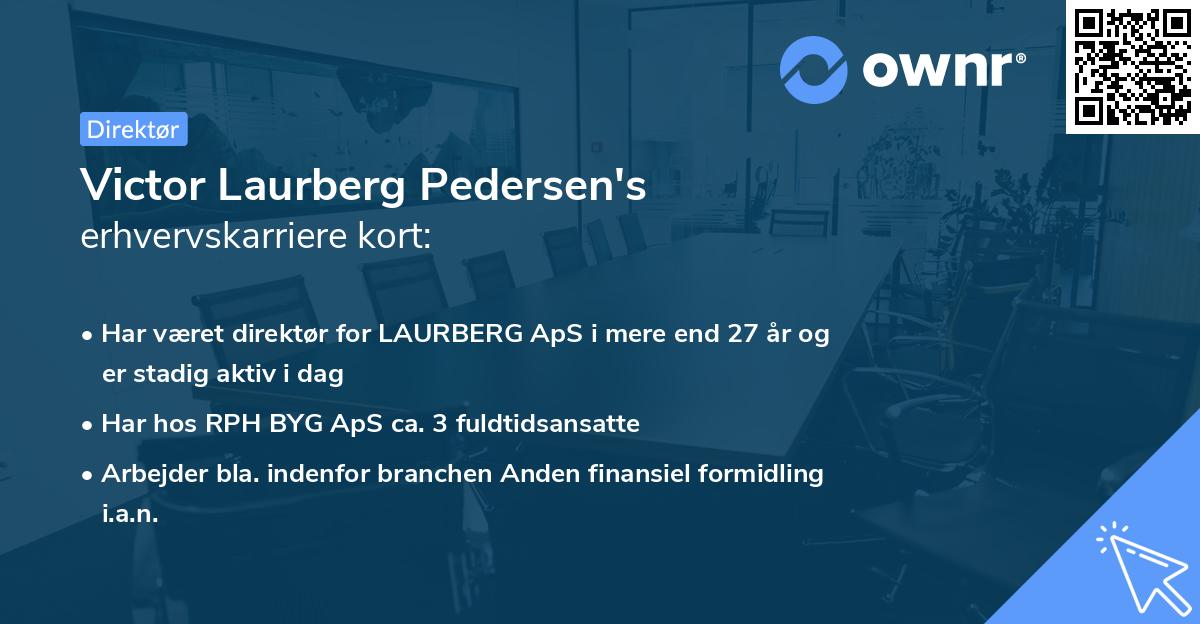 Victor Laurberg Pedersen's erhvervskarriere kort