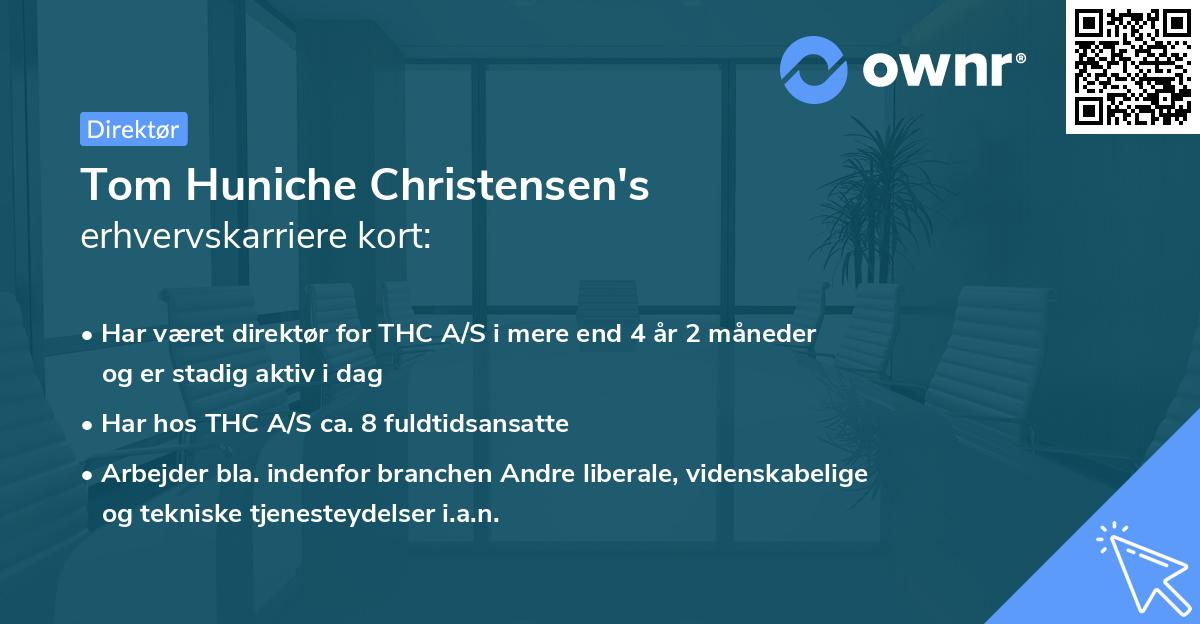 Tom Huniche Christensen's erhvervskarriere kort