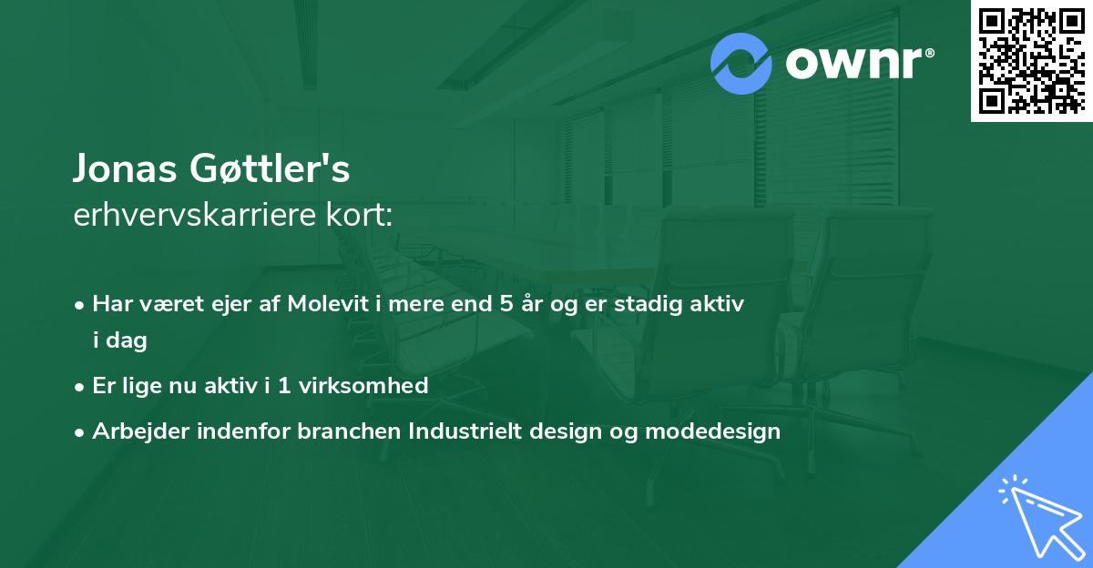 Jonas Gøttler's erhvervskarriere kort