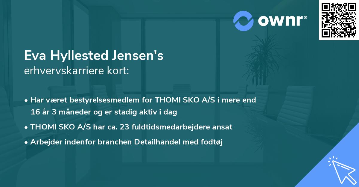 Eva Hyllested Jensen's erhvervskarriere kort