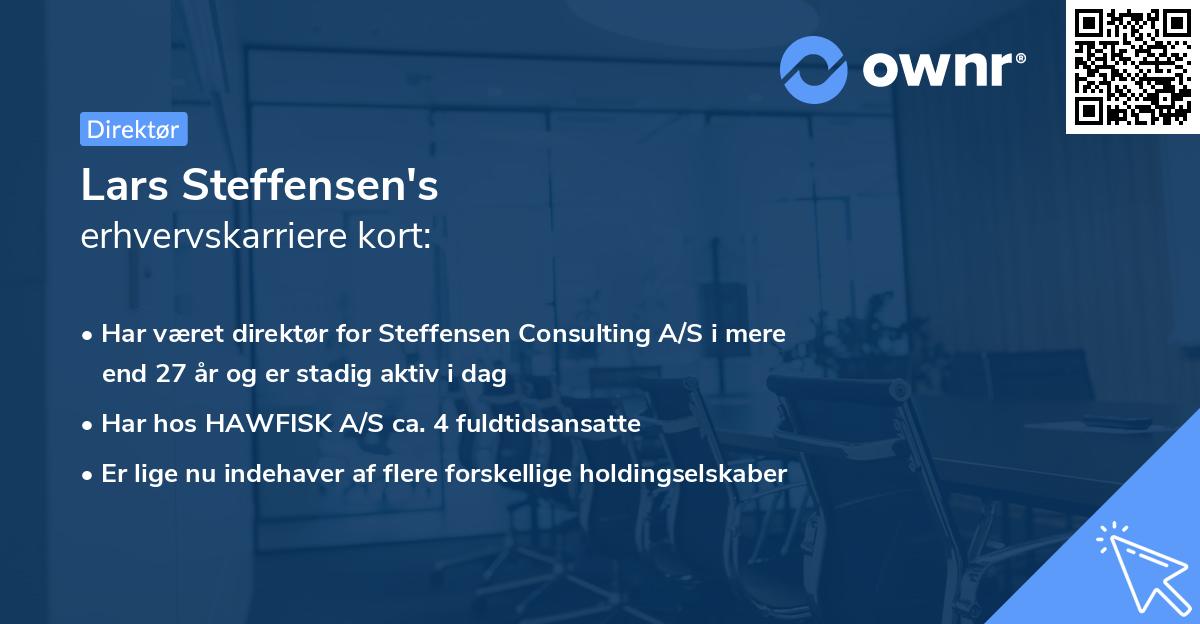 Lars Steffensen's erhvervskarriere kort