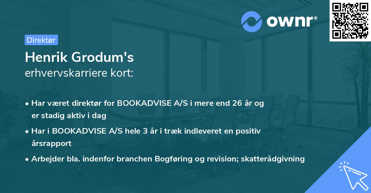 Henrik Grodum's erhvervskarriere kort