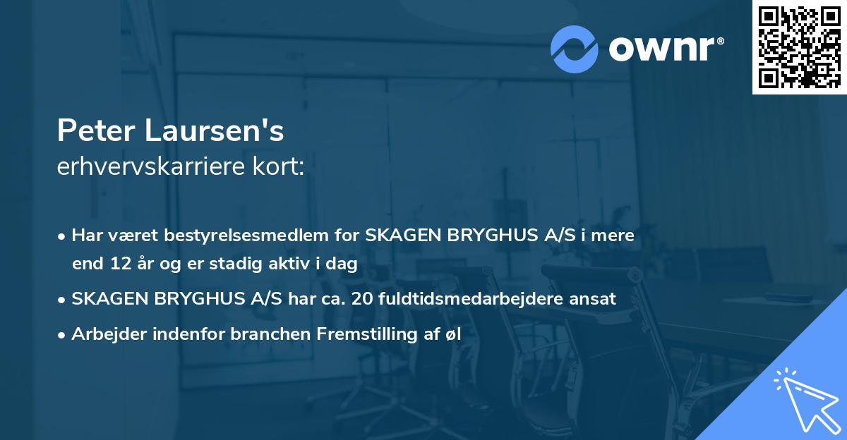 Peter Laursen's erhvervskarriere kort