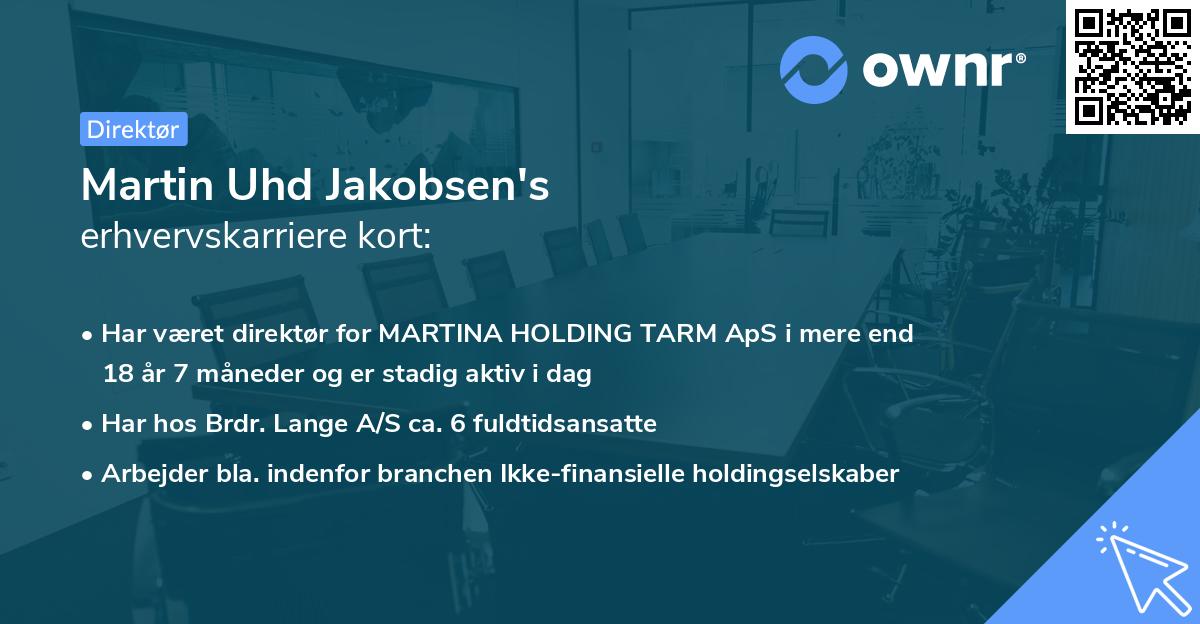 Martin Uhd Jakobsen's erhvervskarriere kort