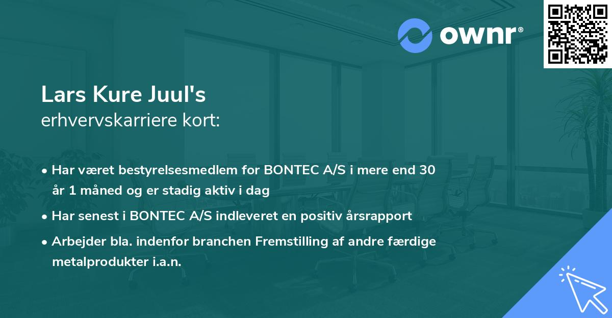 Lars Kure Juul's erhvervskarriere kort