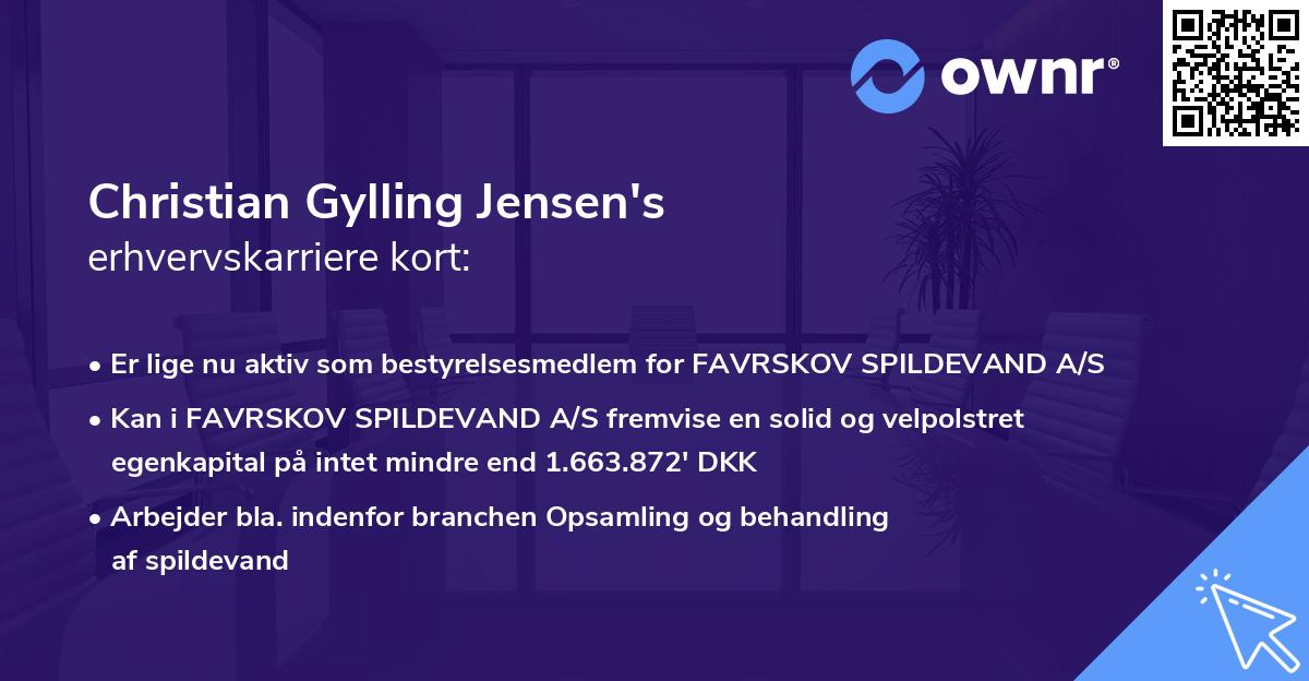 Christian Gylling Jensen's erhvervskarriere kort