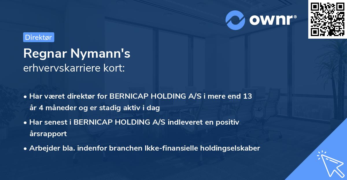 Regnar Nymann's erhvervskarriere kort