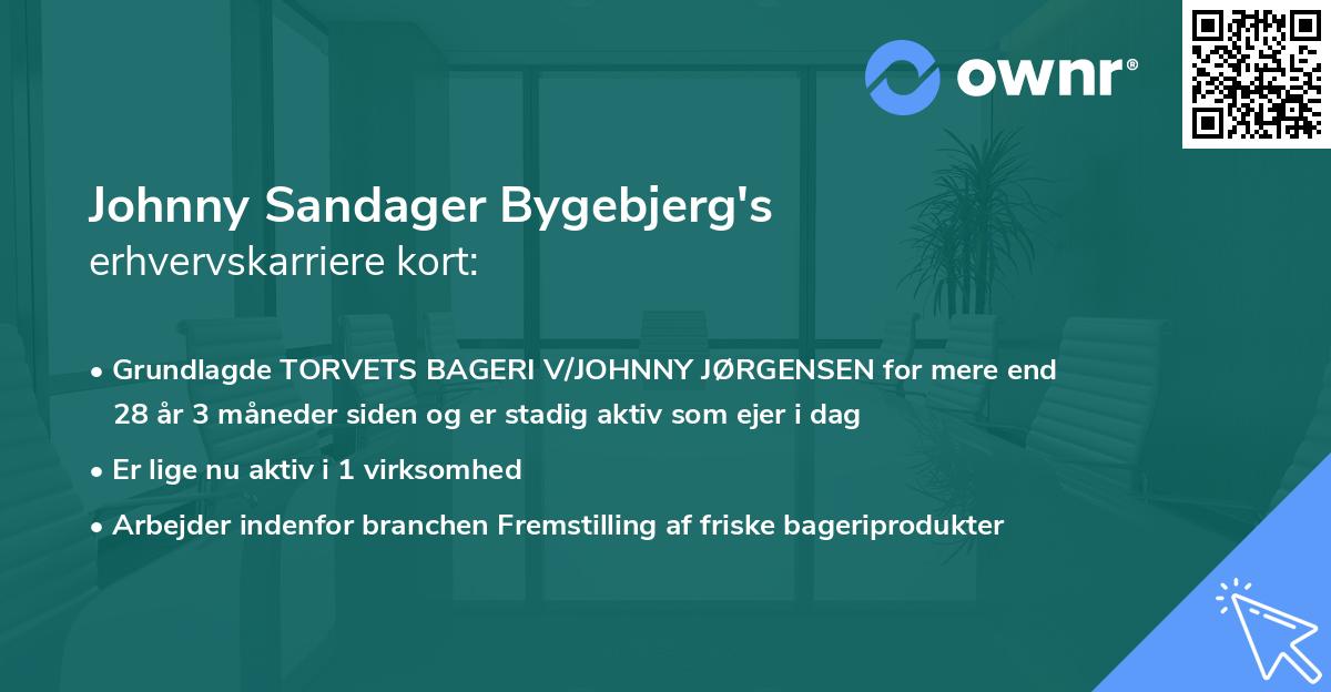 Johnny Sandager Bygebjerg's erhvervskarriere kort