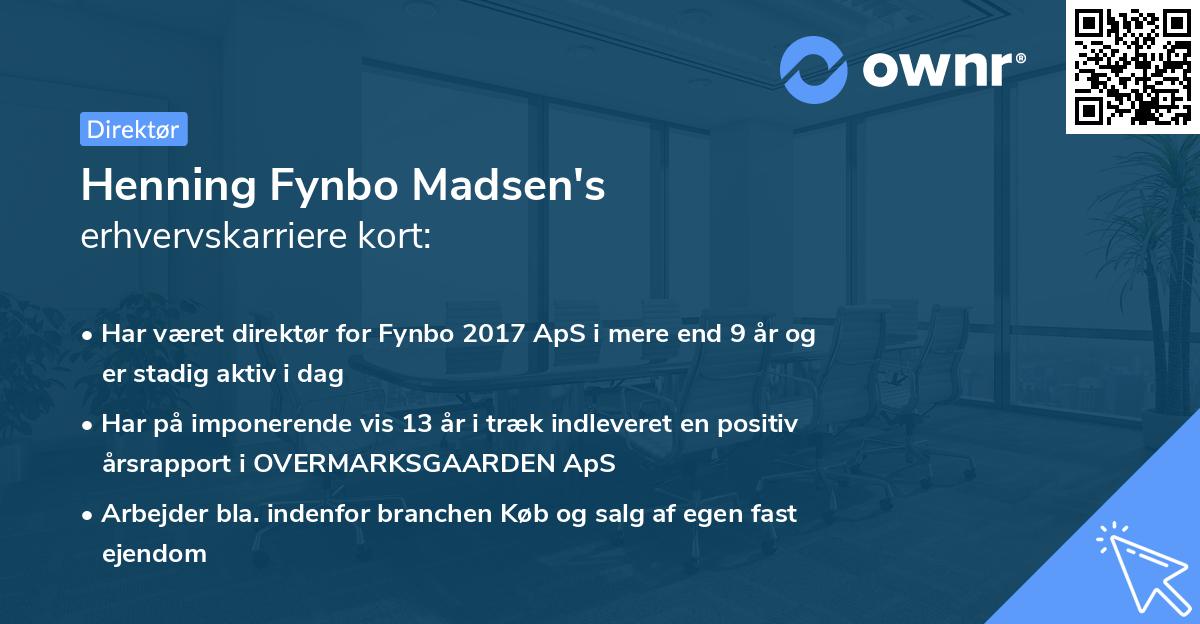 Henning Fynbo Madsen's erhvervskarriere kort